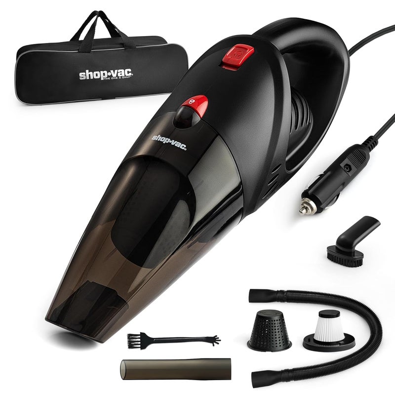 SHOPVAC Shop 12V Car Vacuum - Portable Vacuum Cleaner with 7000Pa Powerful Suction, 16Ft Corded Handheld Car Vac & Storage Bag, Cigarette Lighter Plug, for Deep Interior Detail Cleaning - Image 1